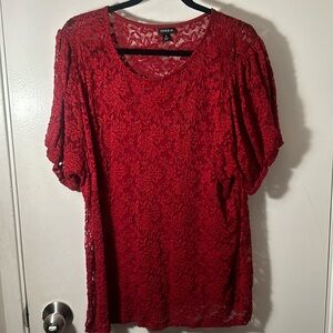 Torrid sheer lace blouse